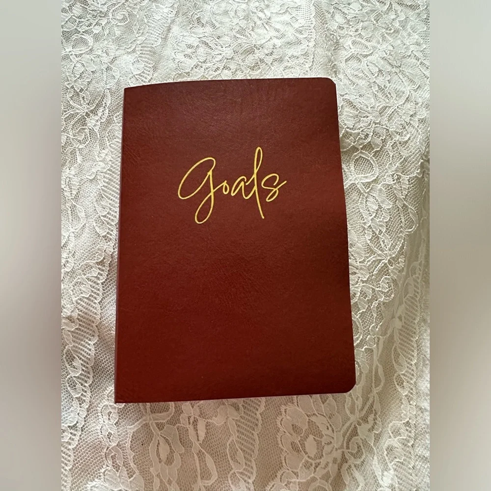 Manifestation Journal “Goals”  60 Blank Pages 5 X 7 Color Brown